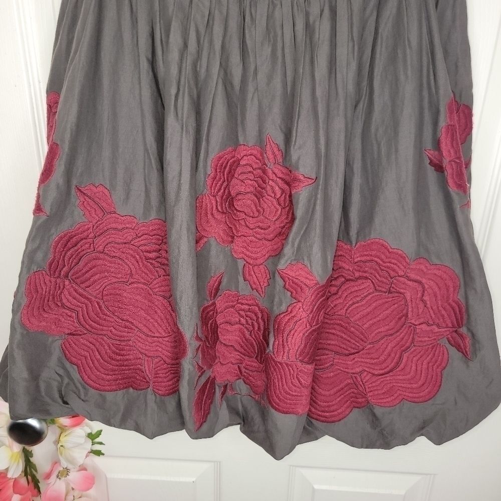 Tibi New York floral embroidered bubble skirt size 8 - Picture 3 of 9